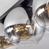 Koyoto  Lámpara de Techo Cristal 25 cm Cromo, Transparente, Ahumado, 4 luces
