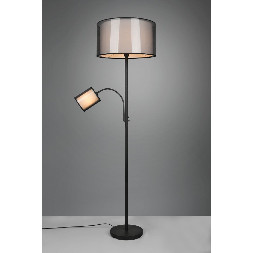 Trio Burton Lámpara de Pie Negro, 2 luces main product photo