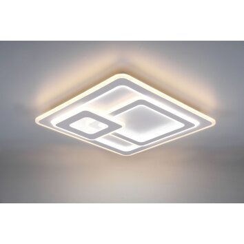 Trio Mita Lámpara de Techo LED Blanca, 1 luz, Mando a distancia