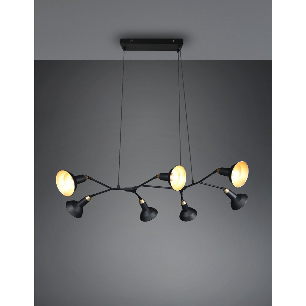 Trio Roxie Lámpara Colgante Latón, Negro, 7 luces main product photo