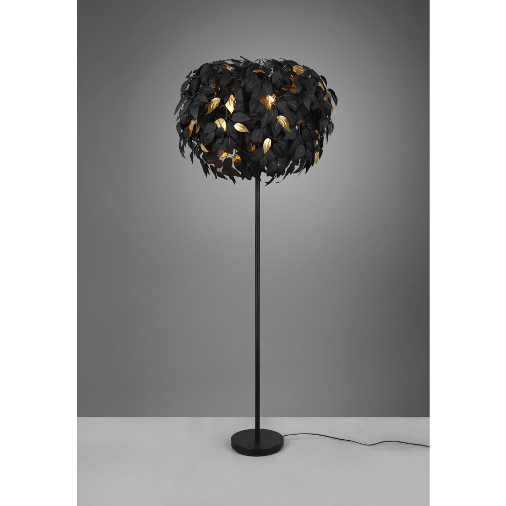 Reality Leavy Lámpara de Pie Negro, 3 luces main product photo
