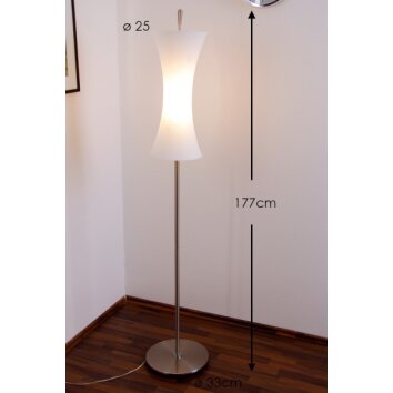 Ideallux ELICA PT1 Lámpara de pie Níquel-mate, 1 luz