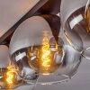 Koyoto  Lámpara de Techo Cristal 25 cm Cromo, Transparente, Ahumado, 3 luces