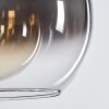 Koyoto  Lámpara Colgante Cristal 25 cm Cromo, Transparente, Ahumado, 2 luces