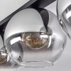 Koyoto  Lámpara de Techo Cristal 30 cm Transparente, Ahumado, 3 luces