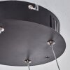 Zibreira Lámpara Colgante LED Negro, 1 luz, Mando a distancia
