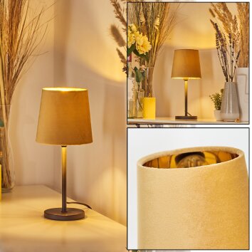 Frandina Lámpara de mesa Amarillo, dorado, 1 luz