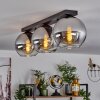 Koyoto  Lámpara de Techo Cristal 20 cm Cromo, Transparente, Ahumado, 3 luces