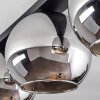 Koyoto  Lámpara de Techo Cristal 25 cm Cromo, Ahumado, 3 luces
