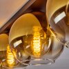Koyoto  Lámpara de Techo Cristal 20 cm dorado, Transparente, 3 luces