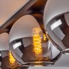 Koyoto  Lámpara de Techo Cristal 20 cm Cromo, Ahumado, 4 luces