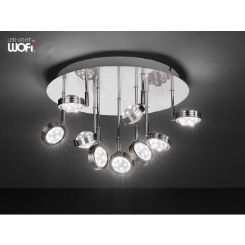 WOFI SLIGO Aplique LED Níquel-mate, 18 luces