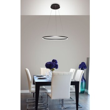 Fabas Luce Giotto Lámpara Colgante LED Negro, 1 luz