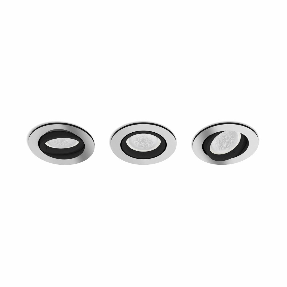 Philips Hue Milliskin Lámpara empotrable LED Plata, 3 luces main product photo