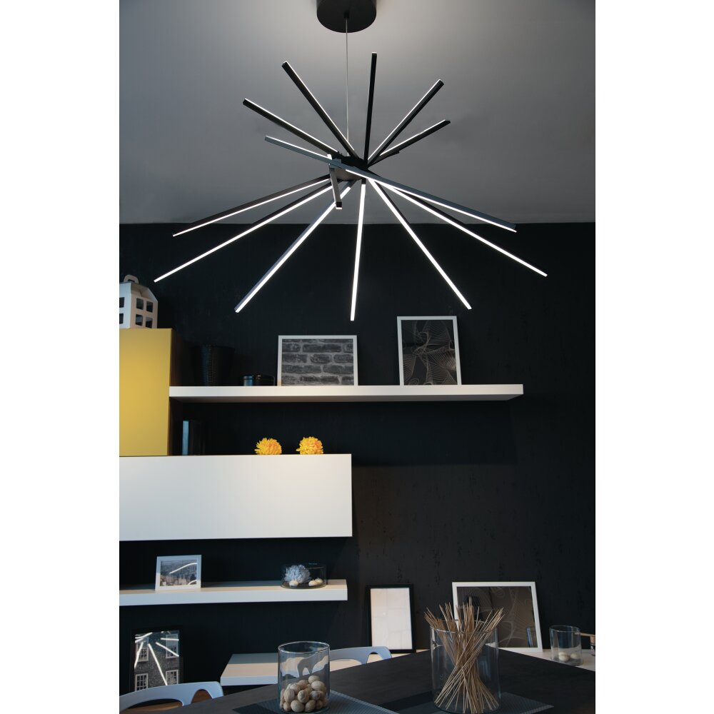 Luce Design Shanghai Lámpara Colgante LED Negro, 8 luces main product photo