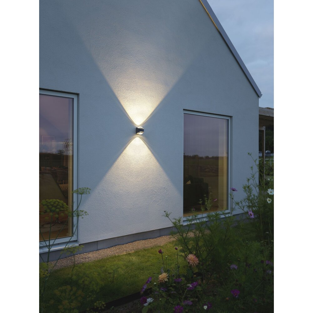 Konstsmide Bitonto Aplique para exterior LED Antracita, 2 luces main product photo