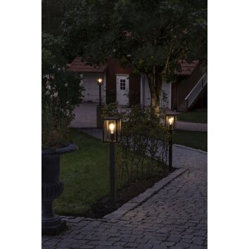 Konstsmide Carpi Poste de Jardín Negro, 1 luz