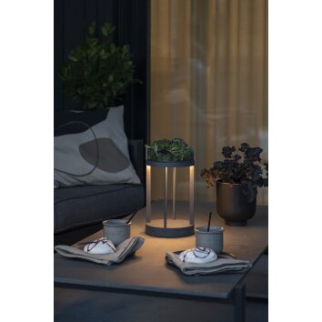 Konstsmide Chieti Lámpara de mesa LED Gris, 1 luz