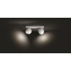 Philips Hue Buckram Lámpara de Techo LED Blanca, 2 luces, Mando a distancia
