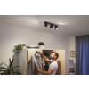 Philips Hue Buckram Lámpara de Techo LED Negro, 3 luces, Mando a distancia