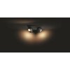 Philips Hue Buckram Lámpara de Techo LED Negro, 4 luces, Mando a distancia