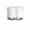 Philips Hue Pillar Lámpara de Techo LED Blanca, 2 luces, Mando a distancia