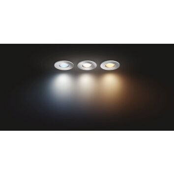 Philips Hue Adore Lámpara empotrable LED Aluminio, 3 luces, Mando a distancia