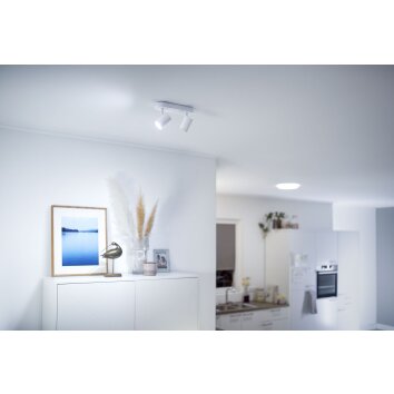 Philips WiZ IMAGEO Lámpara de Techo LED Blanca, 2 luces, Cambia de color