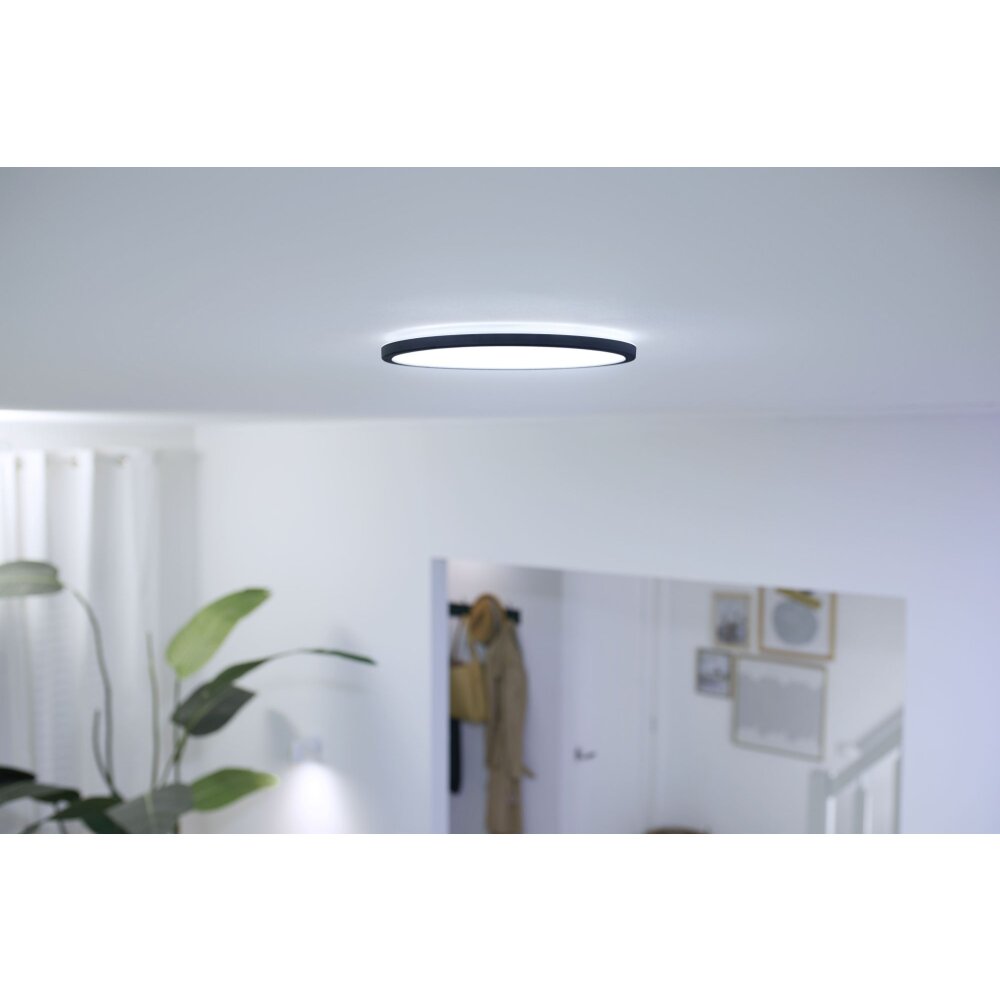 Philips WiZ Super Slim Lámpara de Techo LED Negro, 1 luz main product photo
