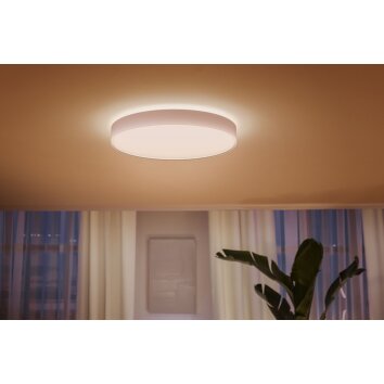 Philips Hue Enrave Lámpara de Techo LED Blanca, 1 luz, Mando a distancia