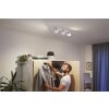 Philips Hue Buckram Lámpara de Techo LED Blanca, 3 luces, Mando a distancia