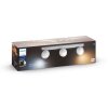 Philips Hue Buckram Lámpara de Techo LED Blanca, 3 luces, Mando a distancia