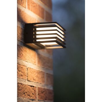 Lucide MALTA-LED Aplique para exterior Negro, 1 luz