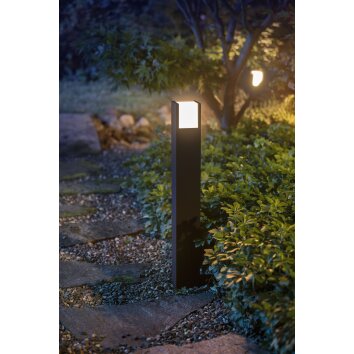 Philips Hue White Fuzo Poste de Jardín LED Negro, 1 luz