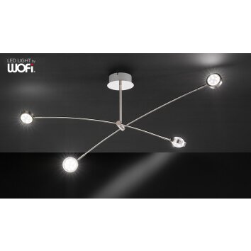 WOFI SLIGO Aplique LED Níquel-mate, 8 luces