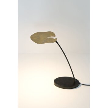 Holländer CONTROVERSA Lámpara de mesa LED dorado, Negro, 1 luz
