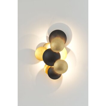 Holländer BOLLADARIA PICCOLO Luminaria de pared LED Marrón, dorado, Negro, 3 luces