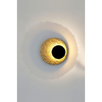 Holländer METEOR Aplique LED dorado, Negro, 1 luz