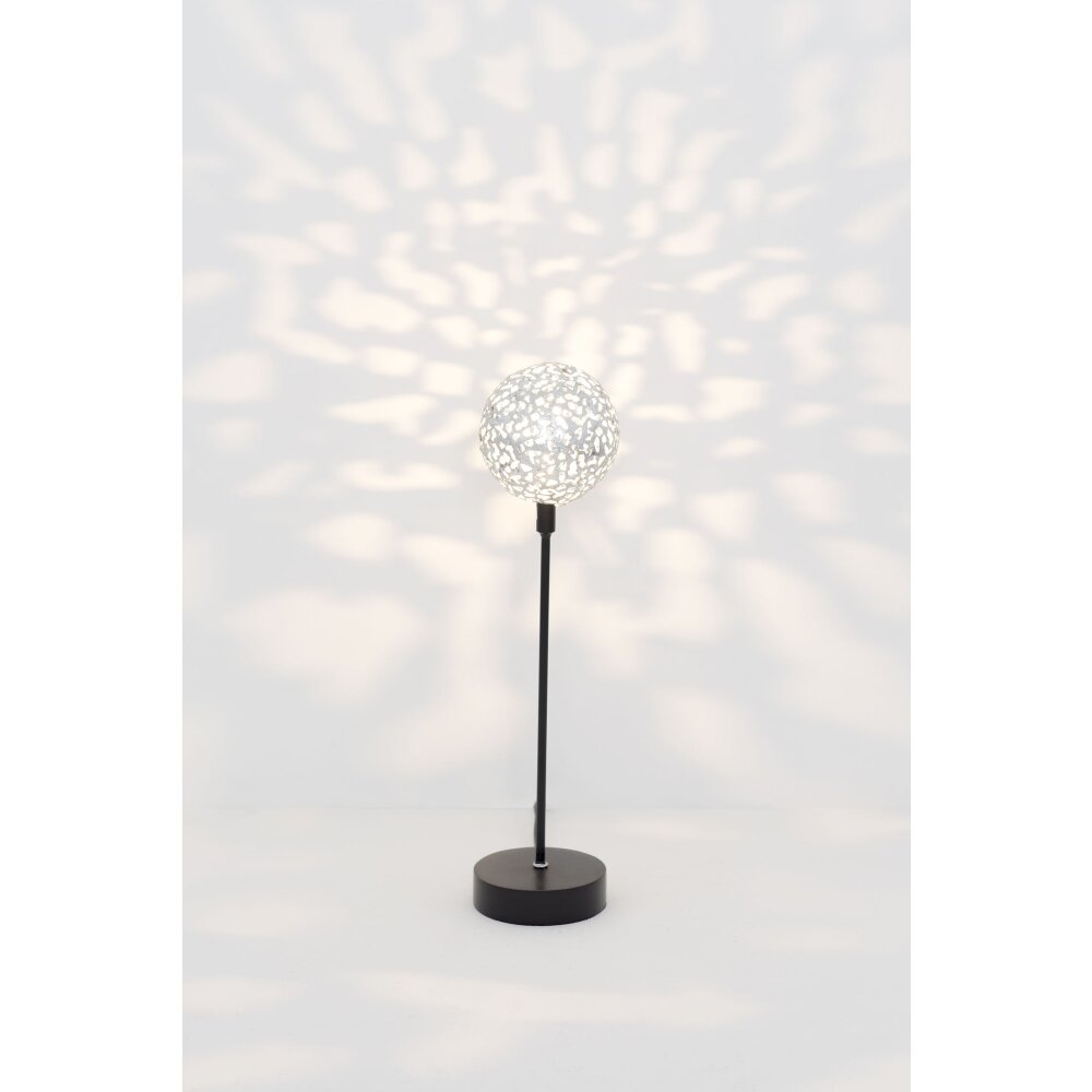 Holländer CAPPUCINO Lámpara de mesa Negro, Plata, 1 luz main product photo