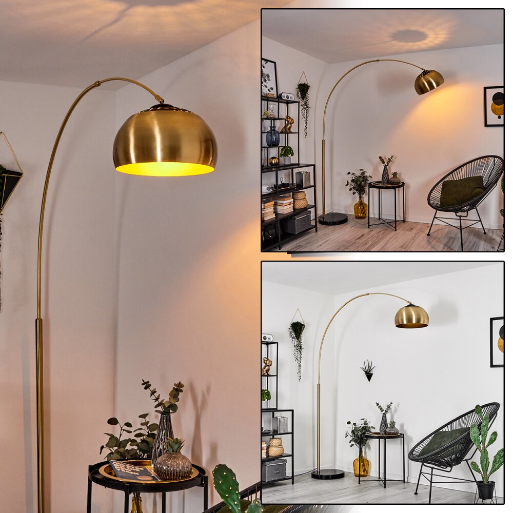 Lourinha Lámpara de arco Latón, Negro, 1 luz main product photo