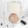 Lahnus Lámpara de mesa Marrón, Color madera, Blanca, 1 luz