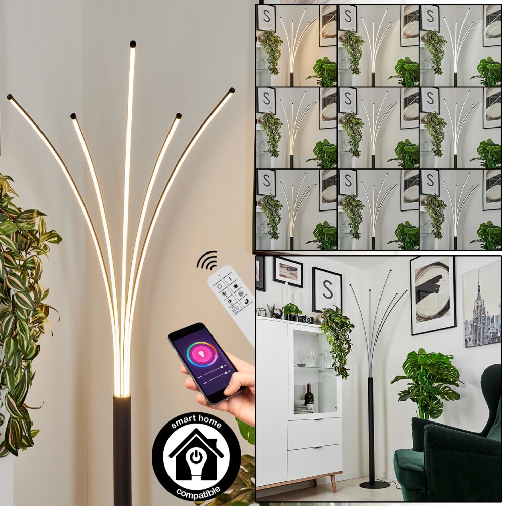 Bakersfield Lámpara de Pie LED Negro, Blanca, 1 luz main product photo