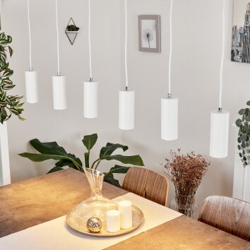 Javel Lámpara Colgante Blanca, 6 luces