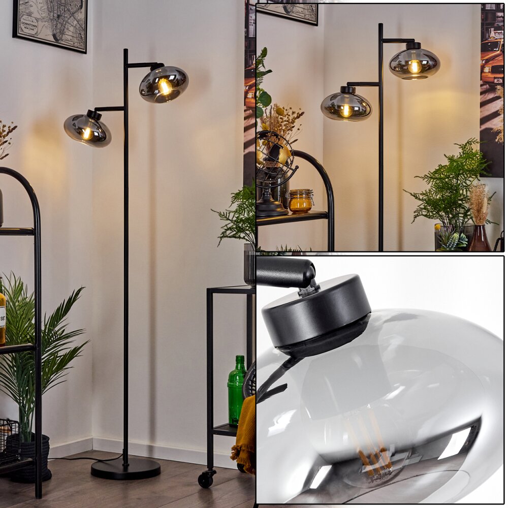 Haikala Lámpara de Pie Negro, 2 luces main product photo