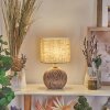 Lahnus Lámpara de mesa Marrón, Color madera, Blanca, 1 luz