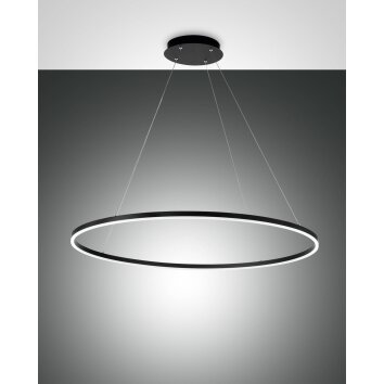 Fabas Luce Giotto Lámpara Colgante LED Negro, 1 luz