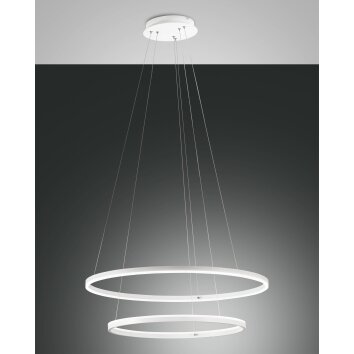 Fabas Luce Giotto Lámpara Colgante LED Blanca, 2 luces