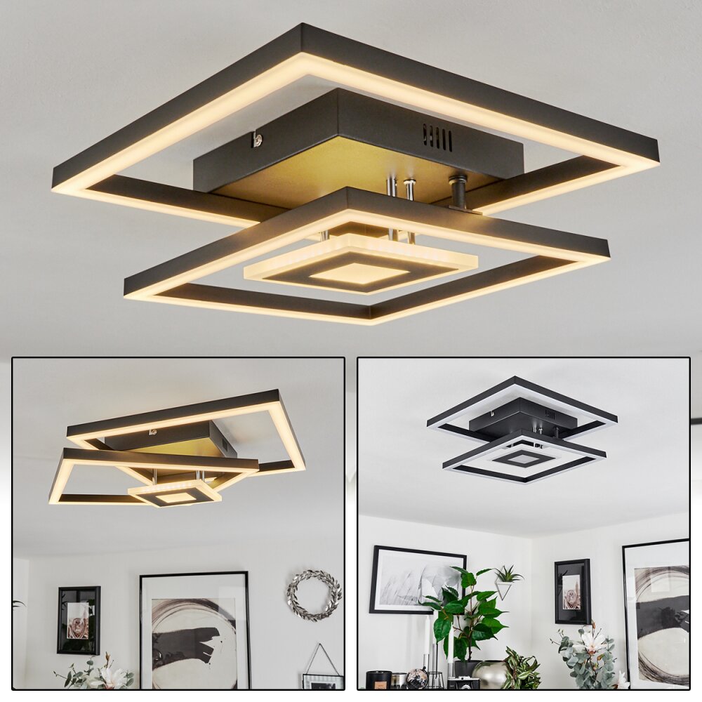 Serzedelo Lámpara de Techo LED Negro, 1 luz main product photo