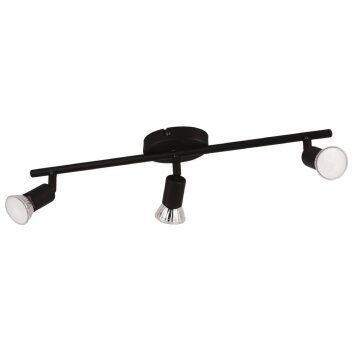 Eglo BUZZ-LED Lámpara de Techo Negro, 3 luces