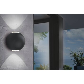 Eglo ABUGO Aplique para exterior LED Negro, 2 luces